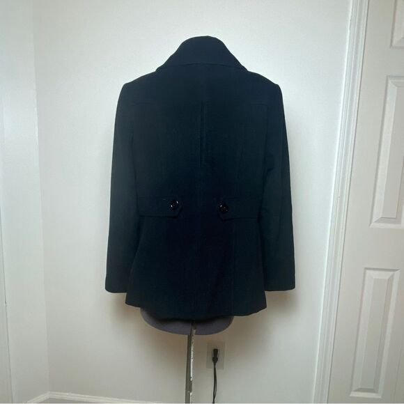 St. John's Bay Black Double Breasted Wool/Cashmere Blend Casual Peacoat Size Lg - Picture 6 of 8